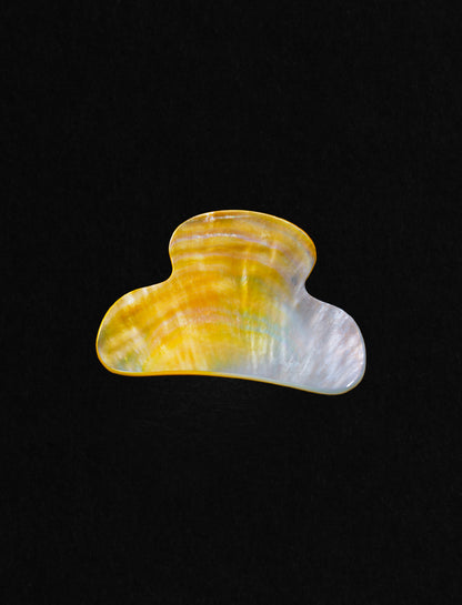 Sculpture Gua Sha, white & yellow