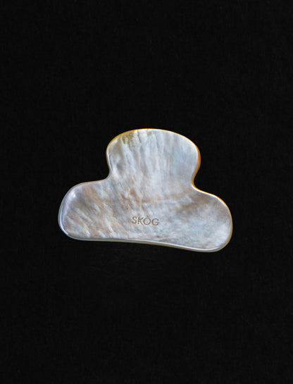 Sculpture Gua Sha, white & yellow